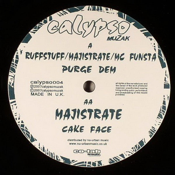 Ruffstuff, Majistrate & MC Funsta : Purge Dem / Cake Face (12")