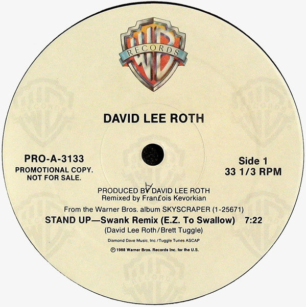 David Lee Roth : Stand Up (12", Promo)