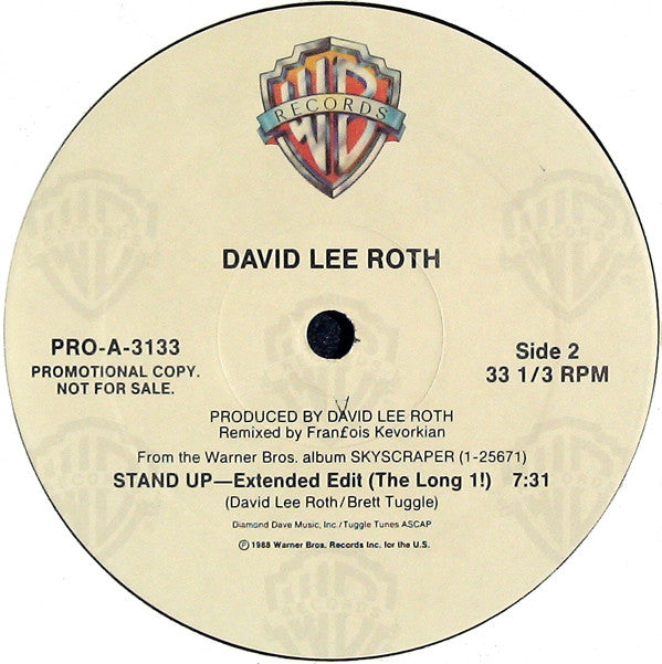 David Lee Roth : Stand Up (12", Promo)