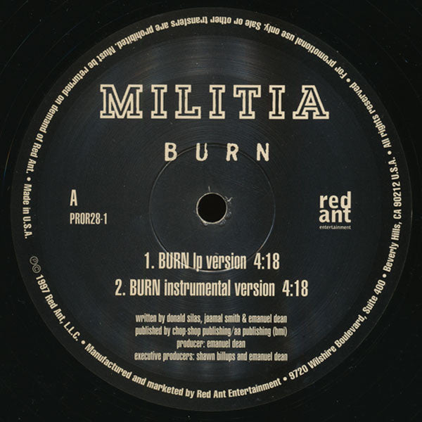 Militia (5) : Burn (12", Promo)