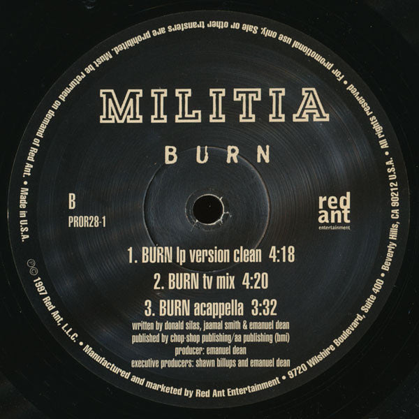 Militia (5) : Burn (12", Promo)