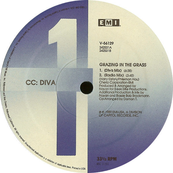 cc: DIVA : Grazing In The Grass (12")
