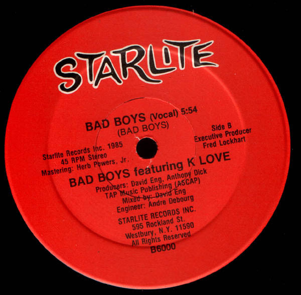 Bad Boys featuring K Love : Bad Boys (12")