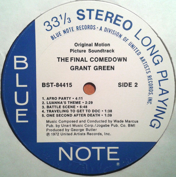 Grant Green : The Final Comedown - Original Motion Picture Soundtrack (LP, Album, Ter)