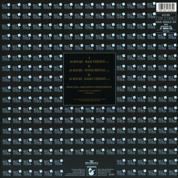 Blue System : 48 Hours (12", Maxi)