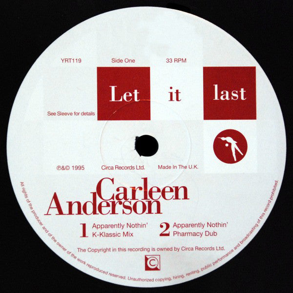 Carleen Anderson : Let It Last (12")