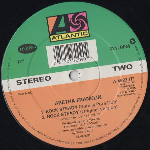 Aretha Franklin : Rock Steady (12")