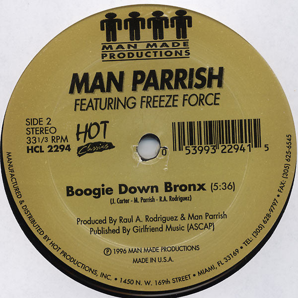 Man Parrish : Hip Hop Bee Bop (Don't Stop) (12")