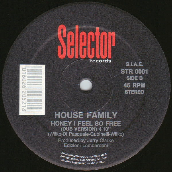 House Family (2) : Honey I Feel So Free (12")