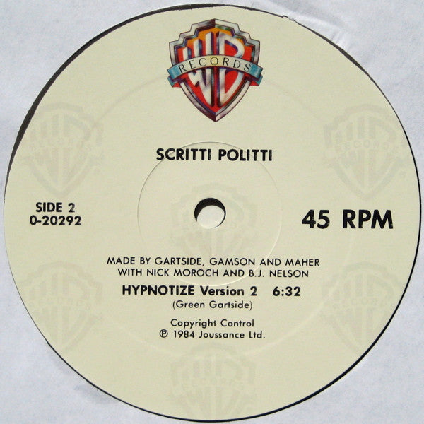 Scritti Politti : Hypnotize (12")
