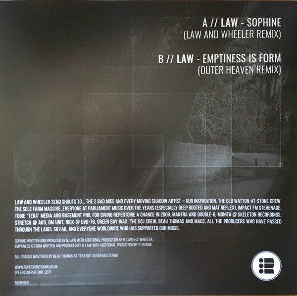 Law* : Sophine / Emptiness Is Form - The Remixes (12")