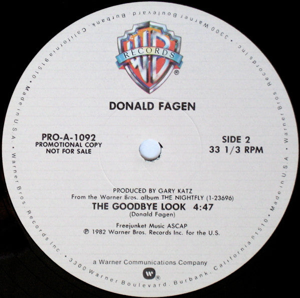 Donald Fagen : New Frontier / The Goodbye Look (12", Promo, All)