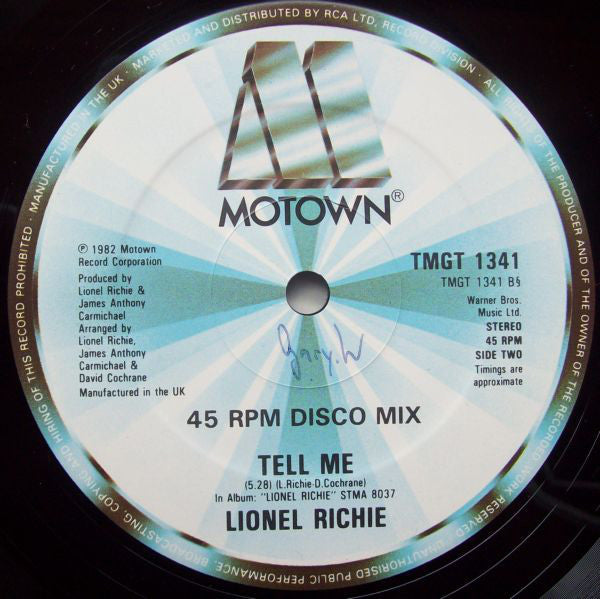 Lionel Richie : Stuck On You (12", Single)