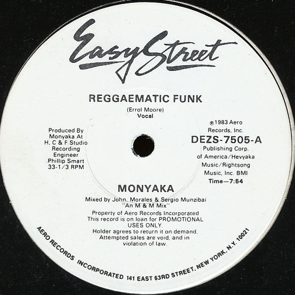 Monyaka : Reggaematic Funk (12", Promo)