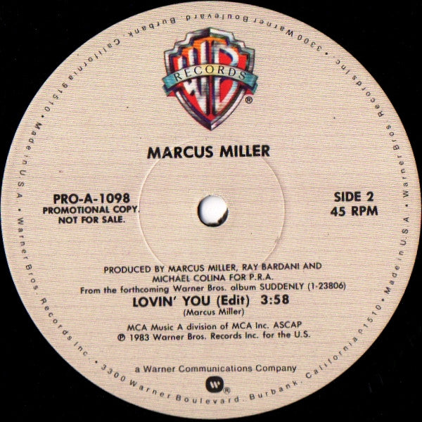 Marcus Miller : Lovin' You (12", Promo)
