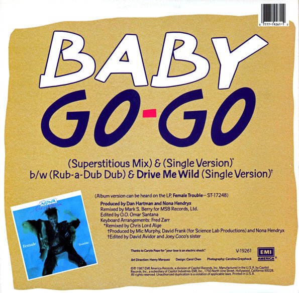 Nona Hendryx : Baby Go-Go (Superstitious Mix) (12")