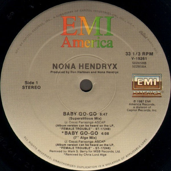 Nona Hendryx : Baby Go-Go (Superstitious Mix) (12")