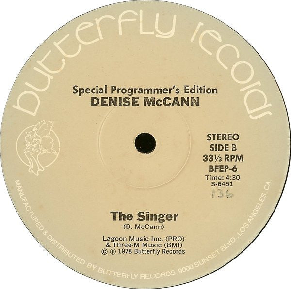 Denise McCann : Midnight Madness / The Singer (12")
