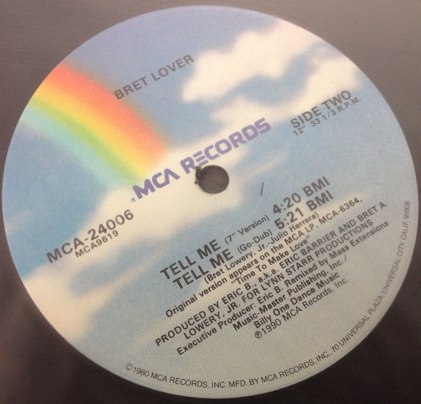 Bret Lover : Tell Me (12", Single)