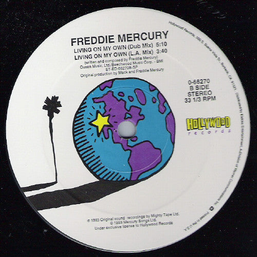 Freddie Mercury : Living On My Own (12", Single)
