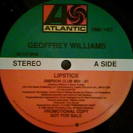 Geoffrey Williams : Lipstick (12", Promo)