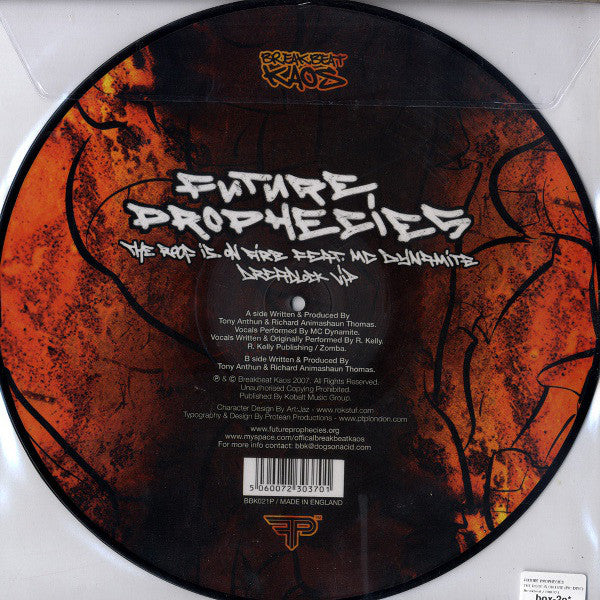 Future Prophecies : The Roof Is On Fire / Dreadlock (VIP) (12", Pic)