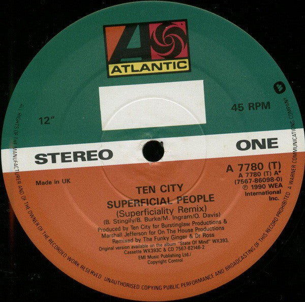Ten City : Superficial People (12")