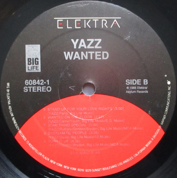 Yazz : Wanted (LP, Album)
