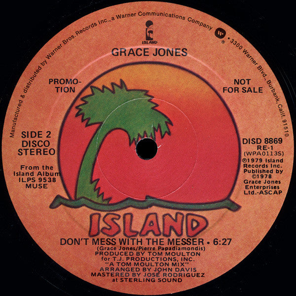 Grace Jones : On Your Knees (12", Promo)