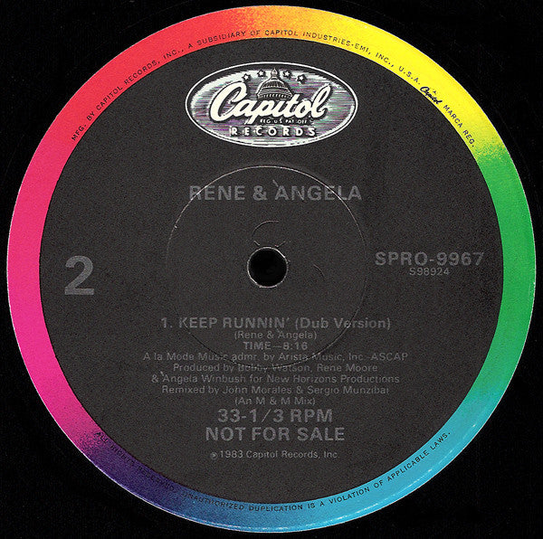 Rene & Àngela* : Keep Runnin' (12", Promo)