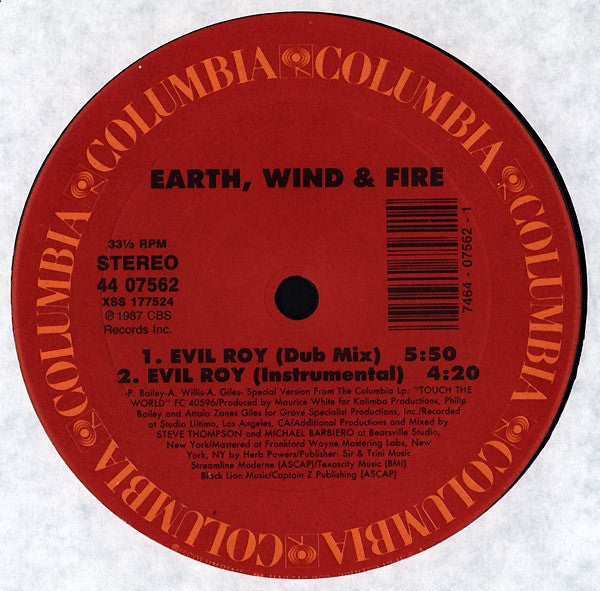 Earth, Wind & Fire : Evil Roy (12")