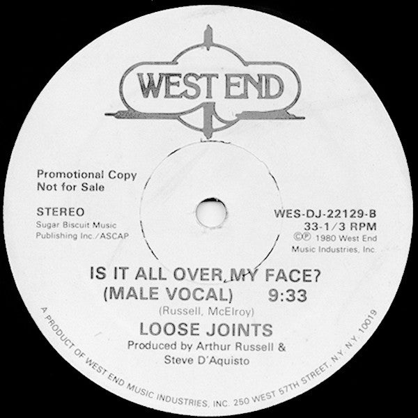 Loose Joints : Is It All Over My Face? (12", Promo)