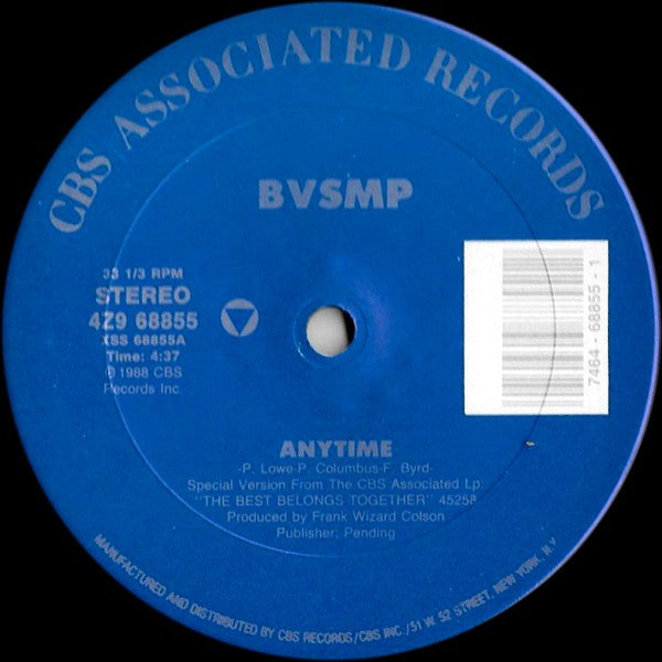 B.V.S.M.P. : Anytime (12")