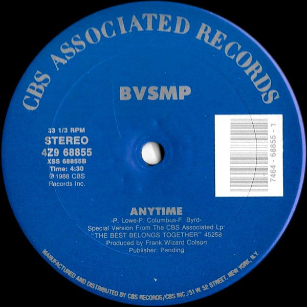 B.V.S.M.P. : Anytime (12")