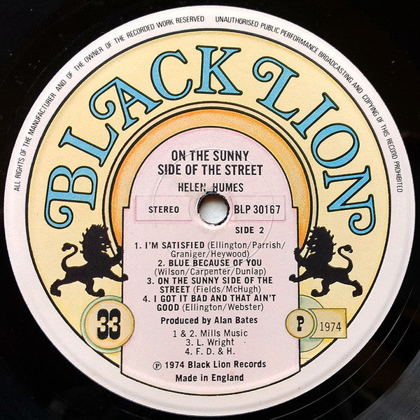 Helen Humes : On The Sunny Side Of The Street (LP, Album)