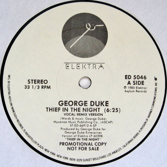 George Duke : Thief In The Night (12", Promo)