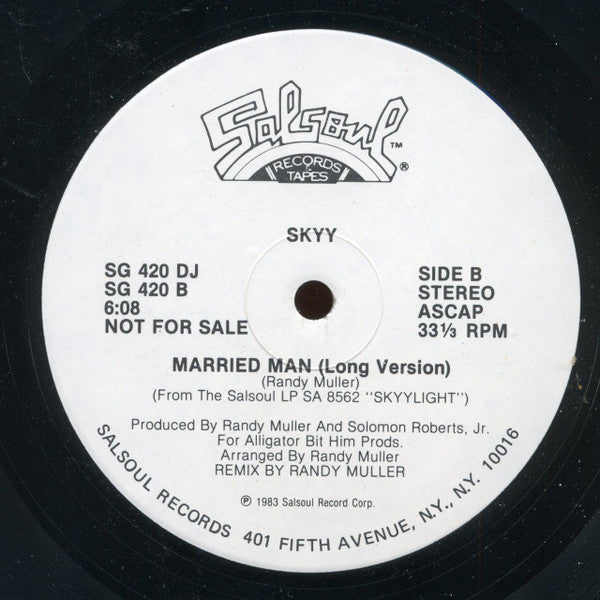 Skyy : Married Man (12", Single, Promo)