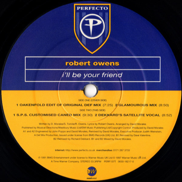 Robert Owens : I'll Be Your Friend (12")