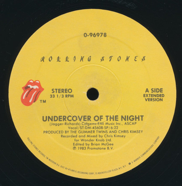 Rolling Stones* : Undercover Of The Night (Extended Version) (12", Spe)
