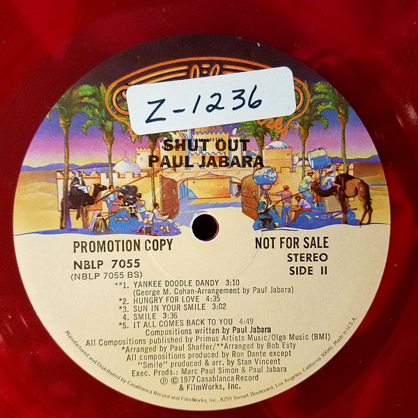 Paul Jabara : Shut Out (LP, Album, Promo, Red)