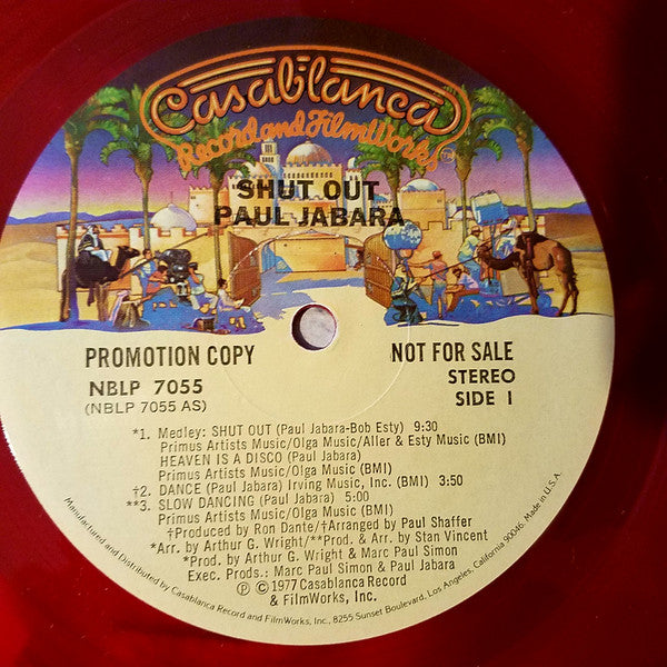 Paul Jabara : Shut Out (LP, Album, Promo, Red)