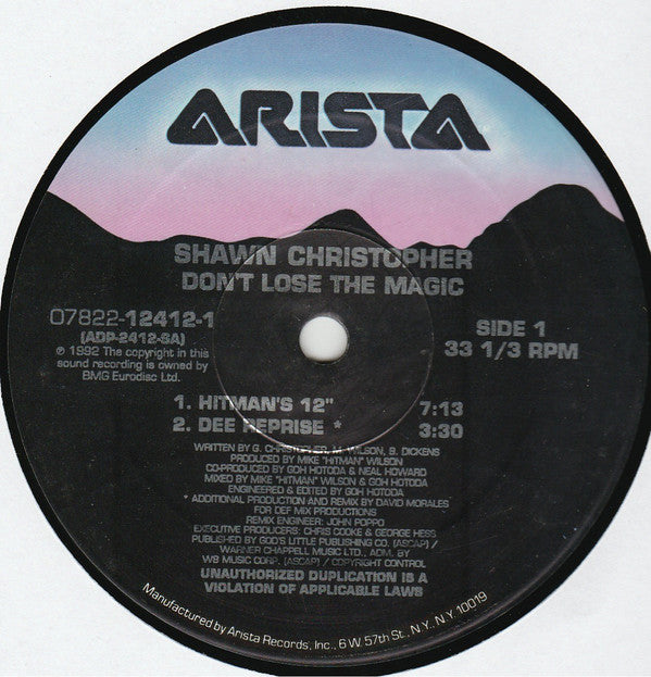 Shawn Christopher : Don't Lose The Magic (12")
