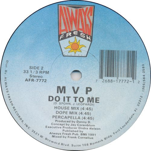 MVP (3) : Do It To Me (12")