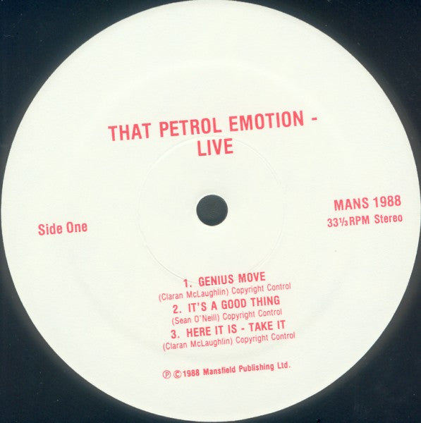 That Petrol Emotion : Live (LP, Album)