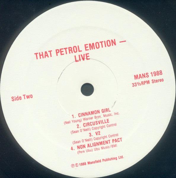 That Petrol Emotion : Live (LP, Album)