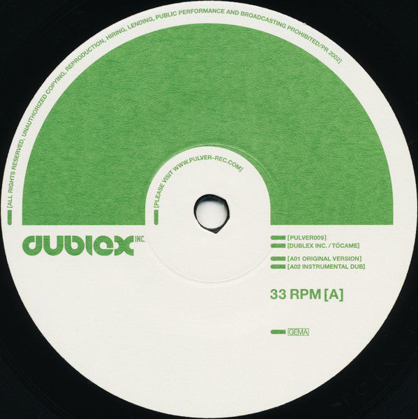 Dublex Inc. : Tócame (12")