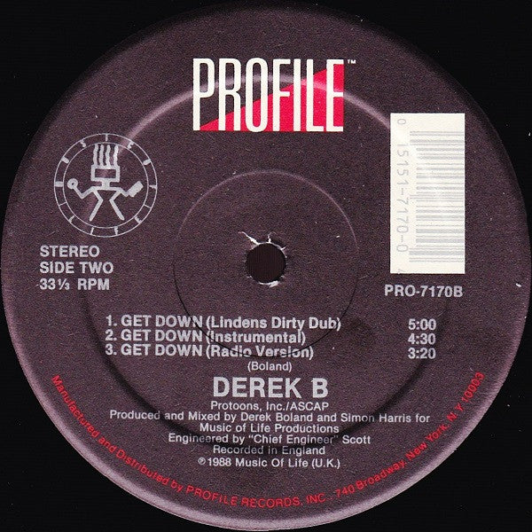 Derek B : Get Down (12")