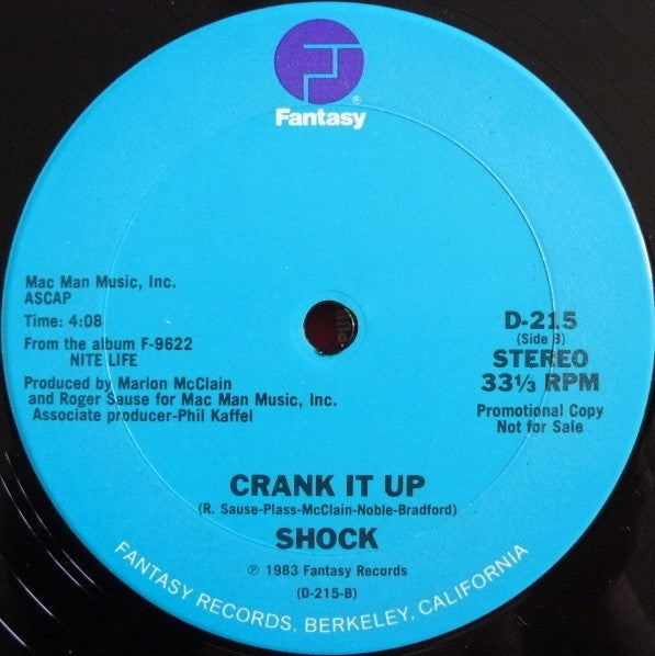 Shock (3) : San Juan / Crank It Up (12", Promo)