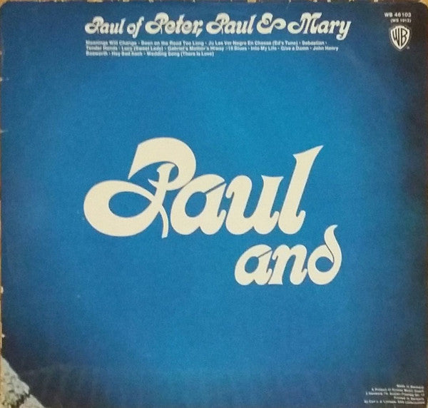 Noel Paul Stookey : Paul and (LP, Album)