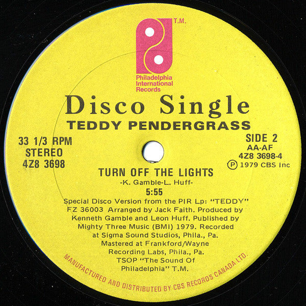 Teddy Pendergrass : If You Know Like I Know / Turn Off The Lights (12", Single)